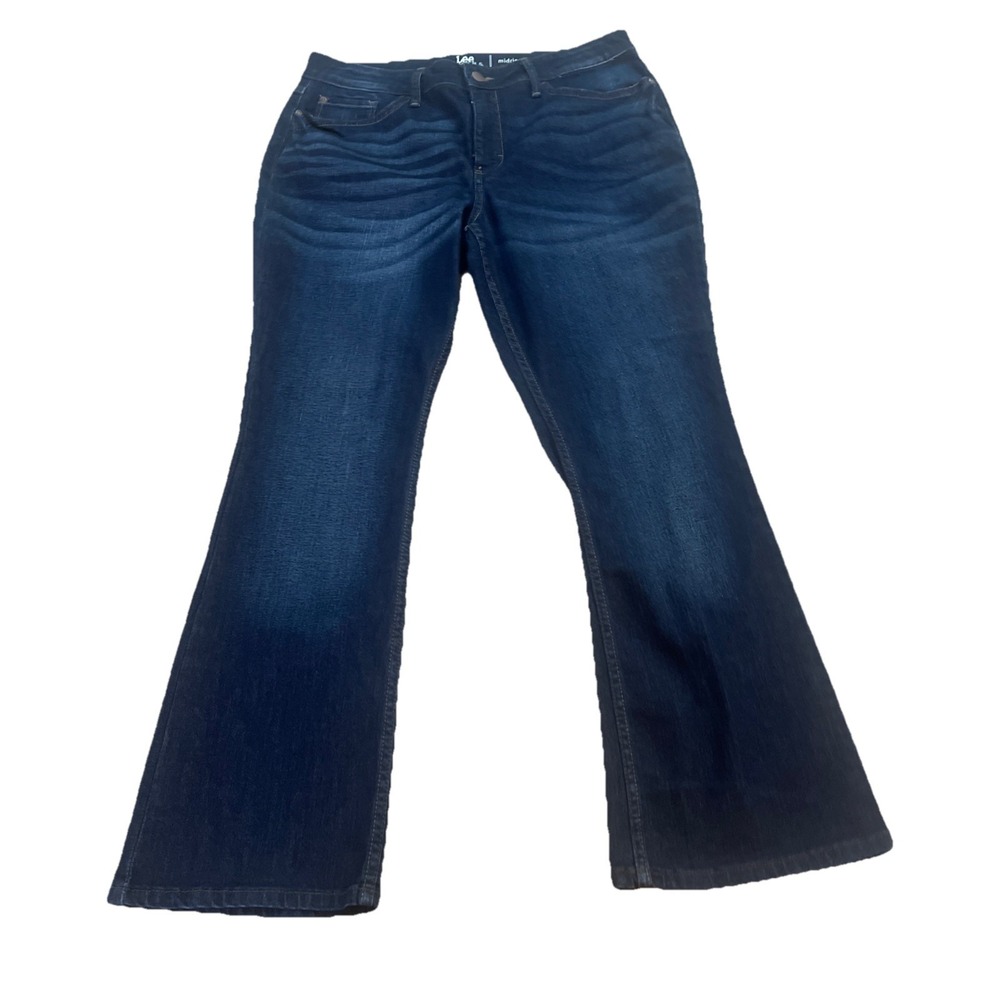 Lee Riders Denim Jeans‎ Women's Mid Rise Boot Cut Dark Wash Size 14P